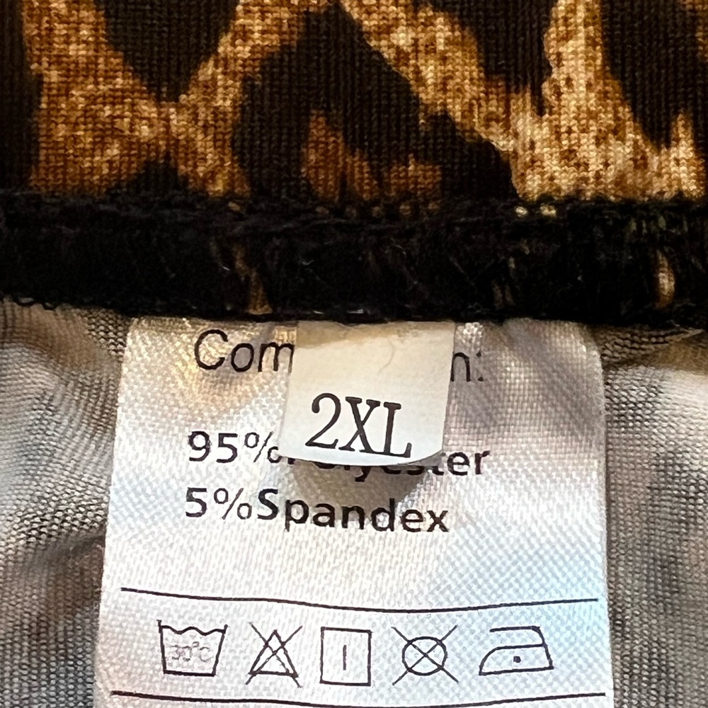 LEOPARD PRINT STRETCH TUBE SKIRT, MAXI LENGTH SIZE 2X - Picture 3 of 4